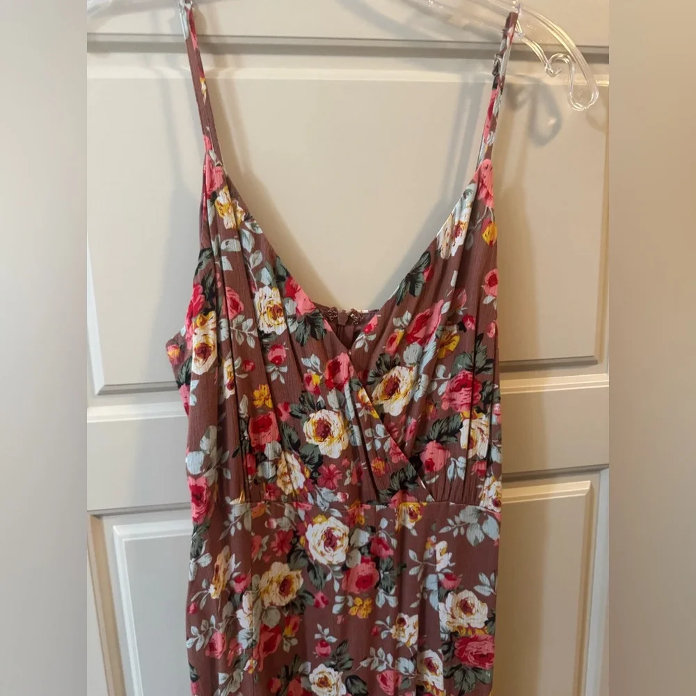 NWT Lulus Everlasting Bliss Blush Floral Print Maxi Dress MEDIUM - Picture 4 of 9